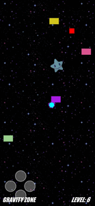 Gameplay from GRAVITY ZONE with moving blocks and a star